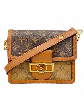 Louis Vuitton Shoulder Bag Monogram Reverse Dauphine Mini Brown